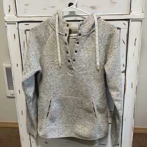 Thread & Supply button down, multi-colored sweater